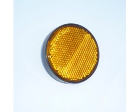 ODRAZOVÉ SKLO ORANŽOVÉ - SE ŠROUBEM  (PRŮMĚR 60MM) - ČERNÝ LEM